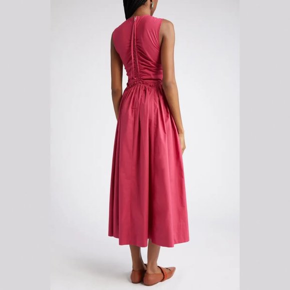 Ulla Johnson - Mimi Sleeveless Ruched Cotton Dress - Size 6 - Picture 6 of 13